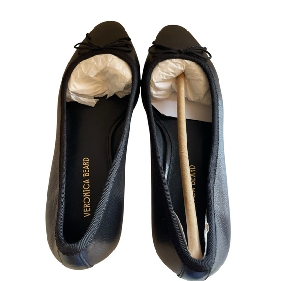 Veronica Beard Cecile Black Leather Pumps with Bow NWOT - Picture 11 of 15